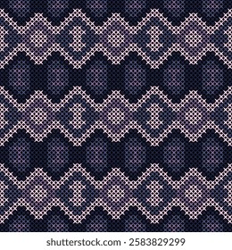 Seamless black and white knitted fabric texture