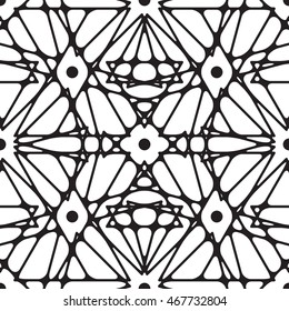 Seamless black and white lattice. Modern stylish geometric pattern with repeating elements