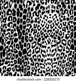 seamless black and white leopard print. 10 eps