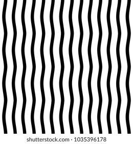 Seamless black and white line abstract geometric wave.