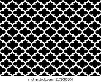 Seamless Black and White Lines Pattern. Abstract Retro Fashion Ornament. Minimal Fabric Graphic Design. Psychedelic Art Mosaic. Stripe and Square Texture