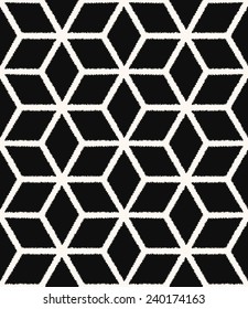 seamless black and white mesh scribble textured pattern