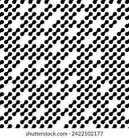 Seamless black and white metaball conection, abstract background, connected dots, vector design