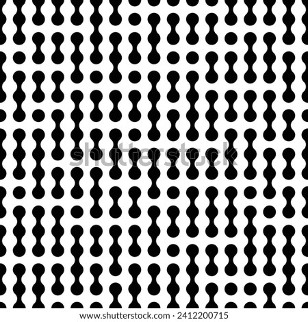 Seamless black and white metaball conection, abstract background, connected dots, vector design