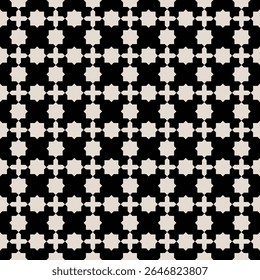 Seamless black and white mid century modern geometric pattern for backgrounds, fabric design, home decor.
