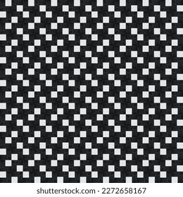 Nahtlose Schwarz-Weiß-Minimal-Zeichnung Innenbanner einfarbige Vorlage Gewebe Vintage-Dekoration Design Geometrischer Hintergrund Grafisches Hintergrundmuster aus Tapeten