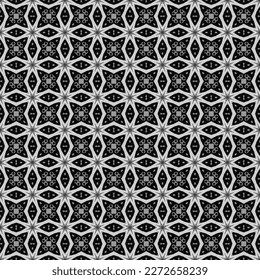 Seamless Black And White Minimal Drawing Interior Banner Monochrome Template Fabric Textile Vintage Decoration Design Print Geometric Backdrop Graphic Wallpaper Texture Background Pattern