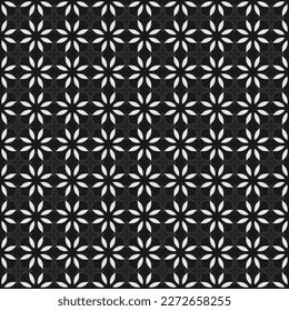 Seamless Black And White Minimal Drawing Interior Banner Monochrome Template Fabric Textile Vintage Decoration Design Print Geometric Backdrop Graphic Wallpaper Texture Background Pattern