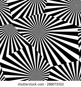 Seamless Black White Mix Rays Pattern Stock Vector (royalty Free 