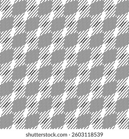 Seamless Black and White modern graphical structural. Geometry Fabric pattern background design. EPS vector illustration