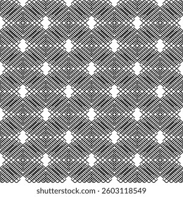 Seamless Black and White modern graphical structural. Geometry Fabric pattern background design. EPS vector illustration