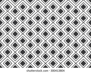 Seamless black and white Nordic ornamental pattern vector