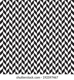 Seamless Black and White Offset Chevron Pattern Texture