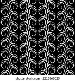 Seamless black and white openwork pattern. Decorative background. Vector illustration. Design for web, wallpaper, wrapping, textile, fashion 