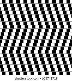 seamless black and white optical illusion with unreal effect
