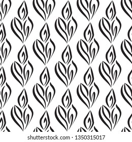 Seamless black and white oriental pattern.  Great for decorating fabrics, textiles, gift wrapping design, any printed materials, including advertising.