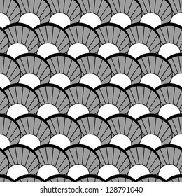 Seamless black and white ornament  pattern