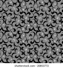 Seamless black and white ornament pattern