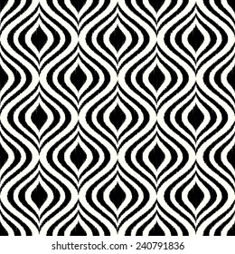 seamless black and white ornament pattern