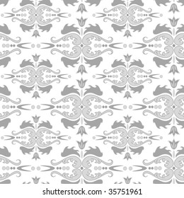 Seamless black and white ornament pattern