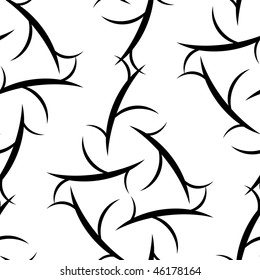 Seamless black and white ornament pattern