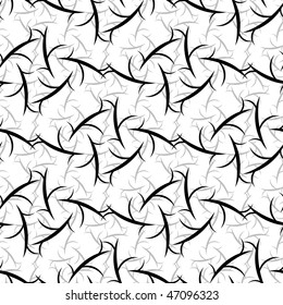 Seamless black and white ornament pattern