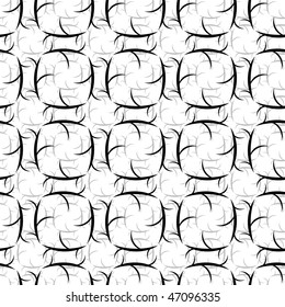 Seamless black and white ornament pattern