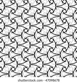 Seamless black and white ornament pattern