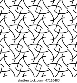 Seamless black and white ornament pattern
