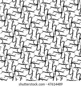 Seamless black and white ornament pattern