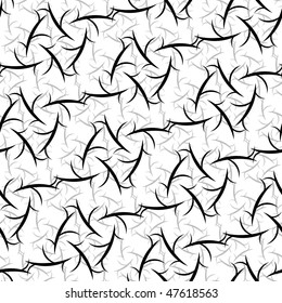 Seamless black and white ornament pattern