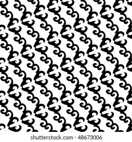 Seamless black and white ornament pattern