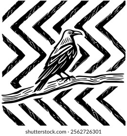 A seamless black and white painted chevron pattern with sketchy brush stroke lines. Perfect for grungy decorations, wallpaper, furniture, fabric, or textile designs. Versatile and stylish vector art.