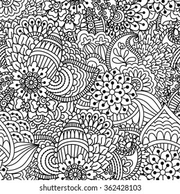 Seamless black and white pattern. 