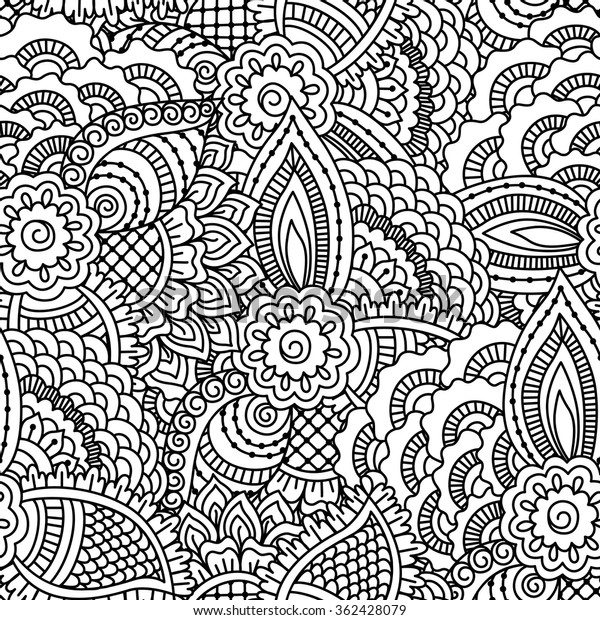 Seamless Black White Pattern Stock Vector (Royalty Free) 362428079 ...