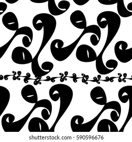 Seamless black and white pattern abstract