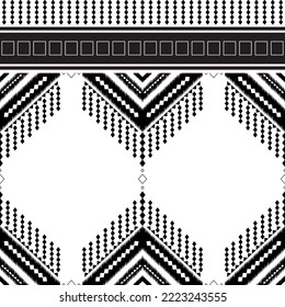 Seamless black and white pattern Beautiful geometry. Patterns for textiles, tiles, patterns on carpets and bedding, clothing, accessories, jewelry.