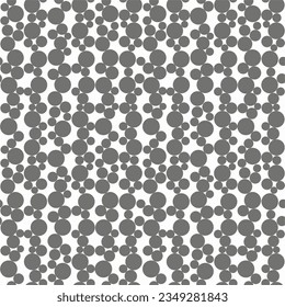 Seamless black and white pattern with circles. Geometric background. Vector illustration. Design for web, wallpaper, cover textile fabric wrapping.