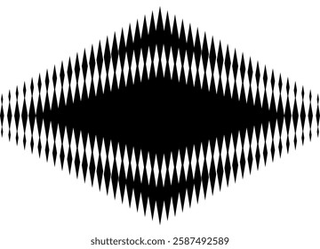 Seamless black and white pattern of diamond-shaped pixels resembling glass crystals. Ideal for modern design, textile prints and graphic projects.