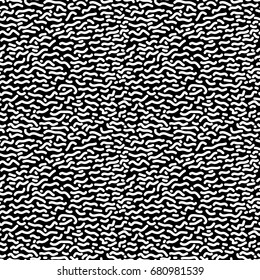 Seamless black and white pattern with doodle geometric lines