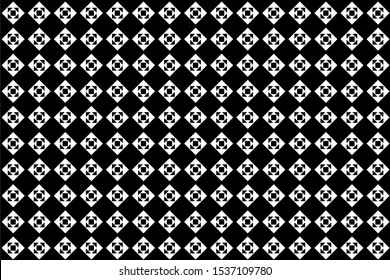 Seamless black and white pattern, editable.