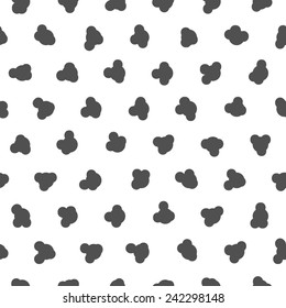 Seamless Black and White Pattern. Fashion Polka Dot Texture. Stylish Print