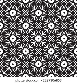 seamless black and white pattern geometric organic shapes and forms textile fabric or ceramic tiles background