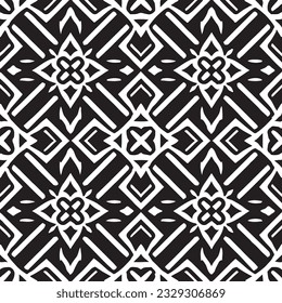 seamless black and white pattern geometric organic shapes and forms textile fabric or ceramic tiles background