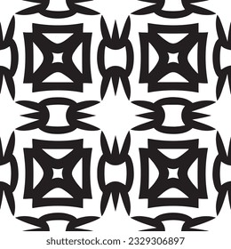 formas ecológicas geométricas y formas de tela textil o de azulejos cerámicos sin fisuras de color blanco y negro