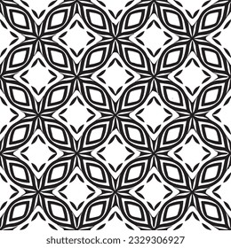 seamless black and white pattern geometric organic shapes and forms textile fabric or ceramic tiles background