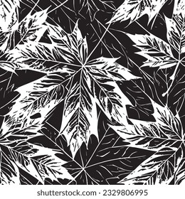seamless black and white pattern geometric organic shapes and forms textile fabric or ceramic tiles background