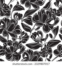 seamless black and white pattern geometric organic shapes and forms textile fabric or ceramic tiles background