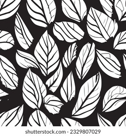seamless black and white pattern geometric organic shapes and forms textile fabric or ceramic tiles background