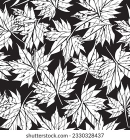 seamless black and white pattern geometric organic shapes and forms textile fabric or ceramic tiles background